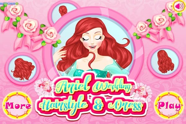 Play Ariel Wedding Hairstyle And Dress